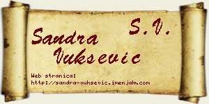Sandra Vukšević vizit kartica